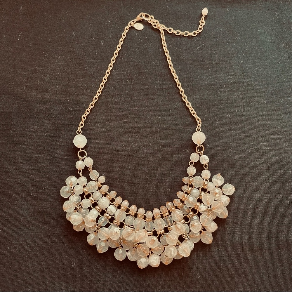 Stunning soft pink statement necklace